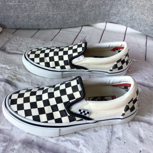 Vans Black and White Checkered Sneakers - Picture 7 of 10